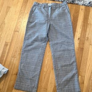 L.L. Bean Women's Gray Plaid Trousers